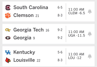 Illustration for article titled Saturday College Football Thread
